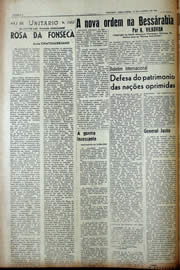 Página do jornal Unitário de janeiro de 1943