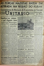 Página do jornal Unitário de janeiro de 1943