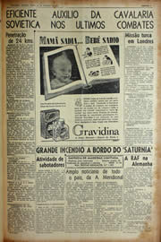 Página do jornal Unitário de janeiro de 1943