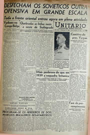 Página do jornal Unitário de janeiro de 1943
