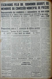 Página do jornal Unitário de janeiro de 1943