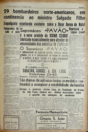 Página do jornal Unitário de janeiro de 1943