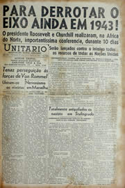 Página do jornal Unitário de janeiro de 1943