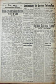 Página do jornal Unitário de janeiro de 1943