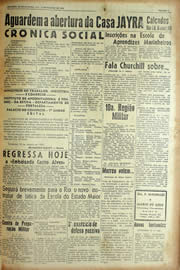 Página do jornal Unitário de fevereiro de 1943