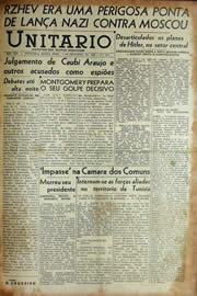 Página do jornal Unitário de fevereiro de 1943