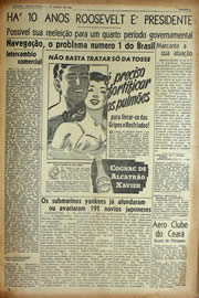 Página do jornal Unitário de fevereiro de 1943