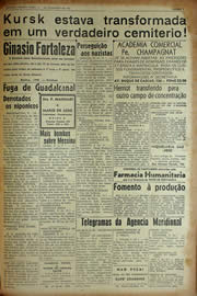 Página do jornal Unitário de fevereiro de 1943