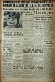 Página do jornal Unitário de fevereiro de 1943