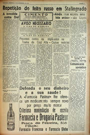 Página do jornal Unitário de fevereiro de 1943
