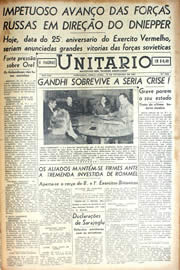 Página do jornal Unitário de fevereiro de 1943