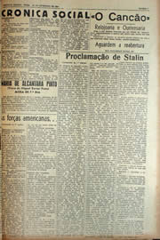 Página do jornal Unitário de fevereiro de 1943