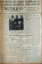 Página do jornal Unitário de fevereiro de 1943