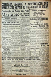 Página do jornal Unitário de fevereiro de 1943