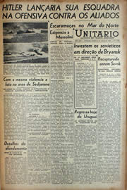 Página do jornal Unitário de março de 1943