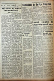 Página do jornal Unitário de março de 1943