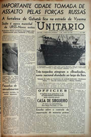 Página do jornal Unitário de março de 1943