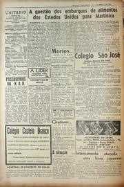 Página do jornal Unitário de março de 1943