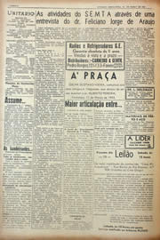 Página do jornal Unitário de março de 1943