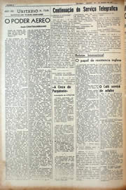 Página do jornal Unitário de março de 1943