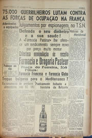 Página do jornal Unitário de março de 1943