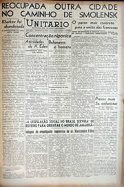 Página do jornal Unitário de março de 1943