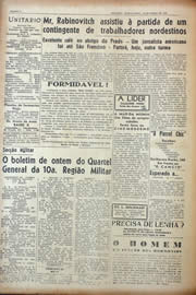 Página do jornal Unitário de março de 1943