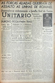 Página do jornal Unitário de março de 1943