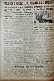 Página do jornal Unitário de março de 1943