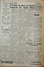 Página do jornal Unitário de março de 1943