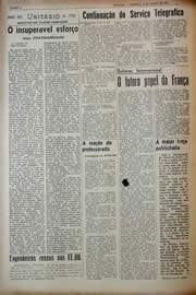 Página do jornal Unitário de março de 1943