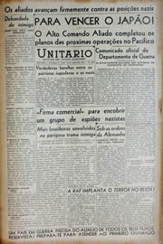 Página do jornal Unitário de março de 1943