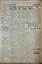 Página do jornal Unitário de março de 1943
