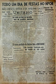 Página do jornal Unitário de abril de 1943