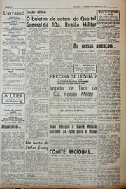 Página do jornal Unitário de abril de 1943