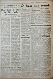 Página do jornal Unitário de abril de 1943