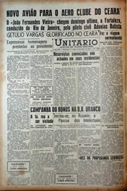Página do jornal Unitário de abril de 1943