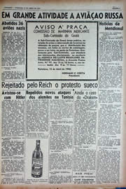 Página do jornal Unitário de abril de 1943