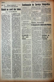 Página do jornal Unitário de abril de 1943