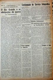 Página do jornal Unitário de abril de 1943