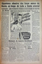 Página do jornal Unitário de maio de 1943