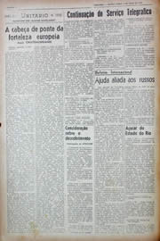 Página do jornal Unitário de maio de 1943