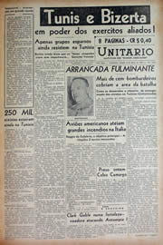 Página do jornal Unitário de maio de 1943