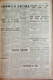 Página do jornal Unitário de maio de 1943