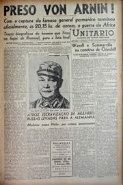 Página do jornal Unitário de maio de 1943