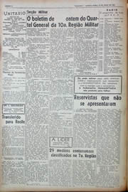 Página do jornal Unitário de maio de 1943