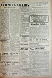 Página do jornal Unitário de maio de 1943