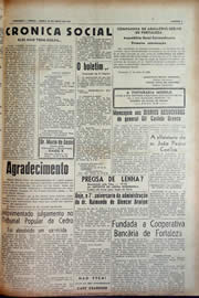 Página do jornal Unitário de maio de 1943