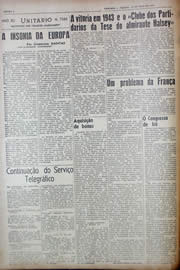 Página do jornal Unitário de junho de 1943