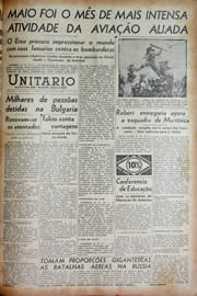 Página do jornal Unitário de junho de 1943
